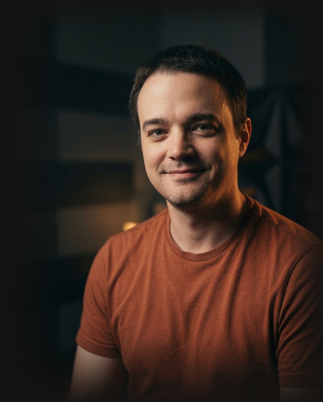 Aaron McIntire in his studio